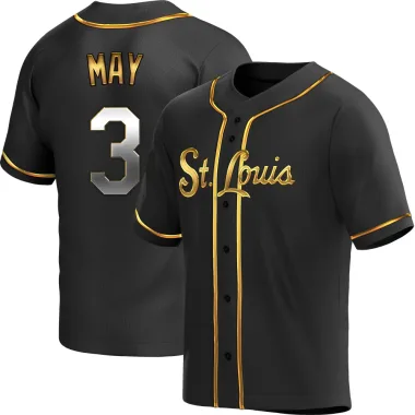 Dustin May Men's Replica St. Louis Cardinals Black Golden Alternate Jersey