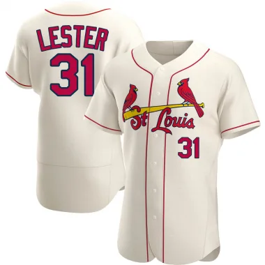 Jon Lester Men's Authentic St. Louis Cardinals Cream Alternate Jersey