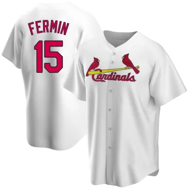 Jose Fermin Men's Replica St. Louis Cardinals White Home Jersey