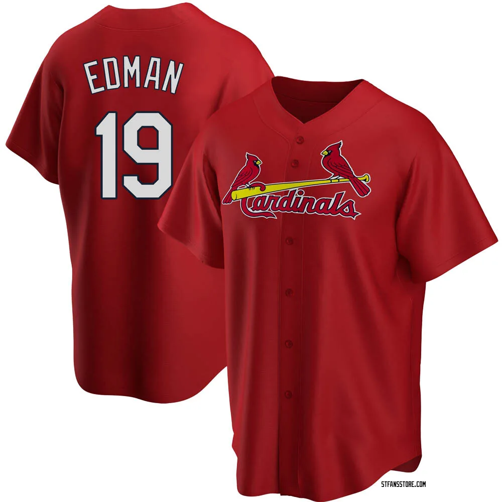 Tommy Edman Youth Replica St. Louis Cardinals Red Alternate Jersey