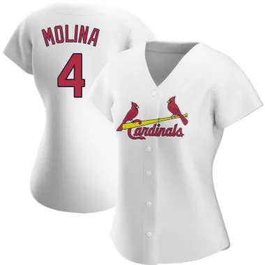 Yadier Molina Women's Authentic St. Louis Cardinals White Home Jersey